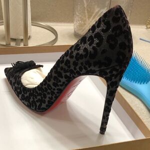 Black Leopard Print Stiletto Heel